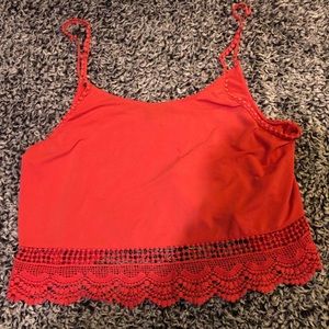 Salmon Crop Top